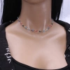A simple and elegant single-layer devil's eye necklace for cross-border accessories from Europe and America, a hot-selling women's fashion eye element anklet details Picture